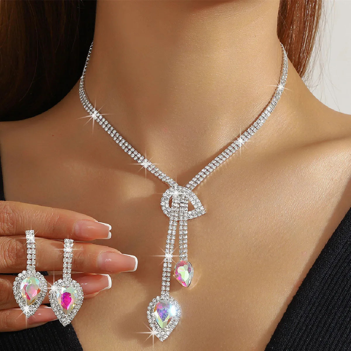 Sapphire Crystal Jewelry Set
