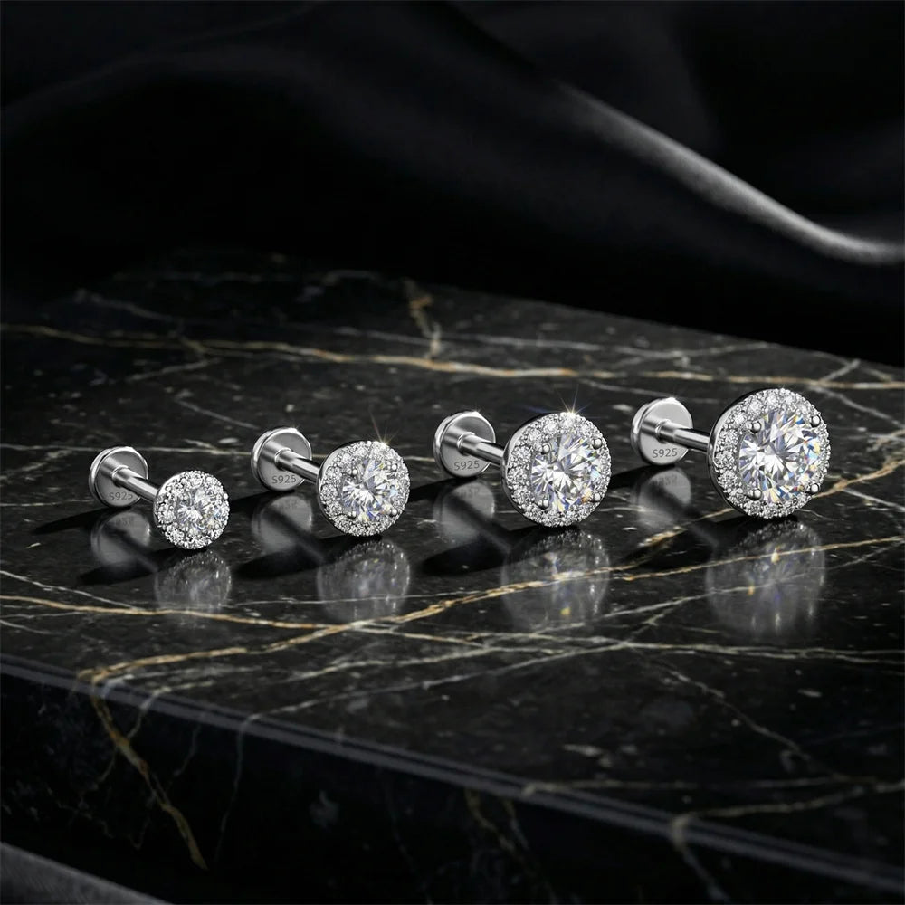 Moissanite Stud Earring