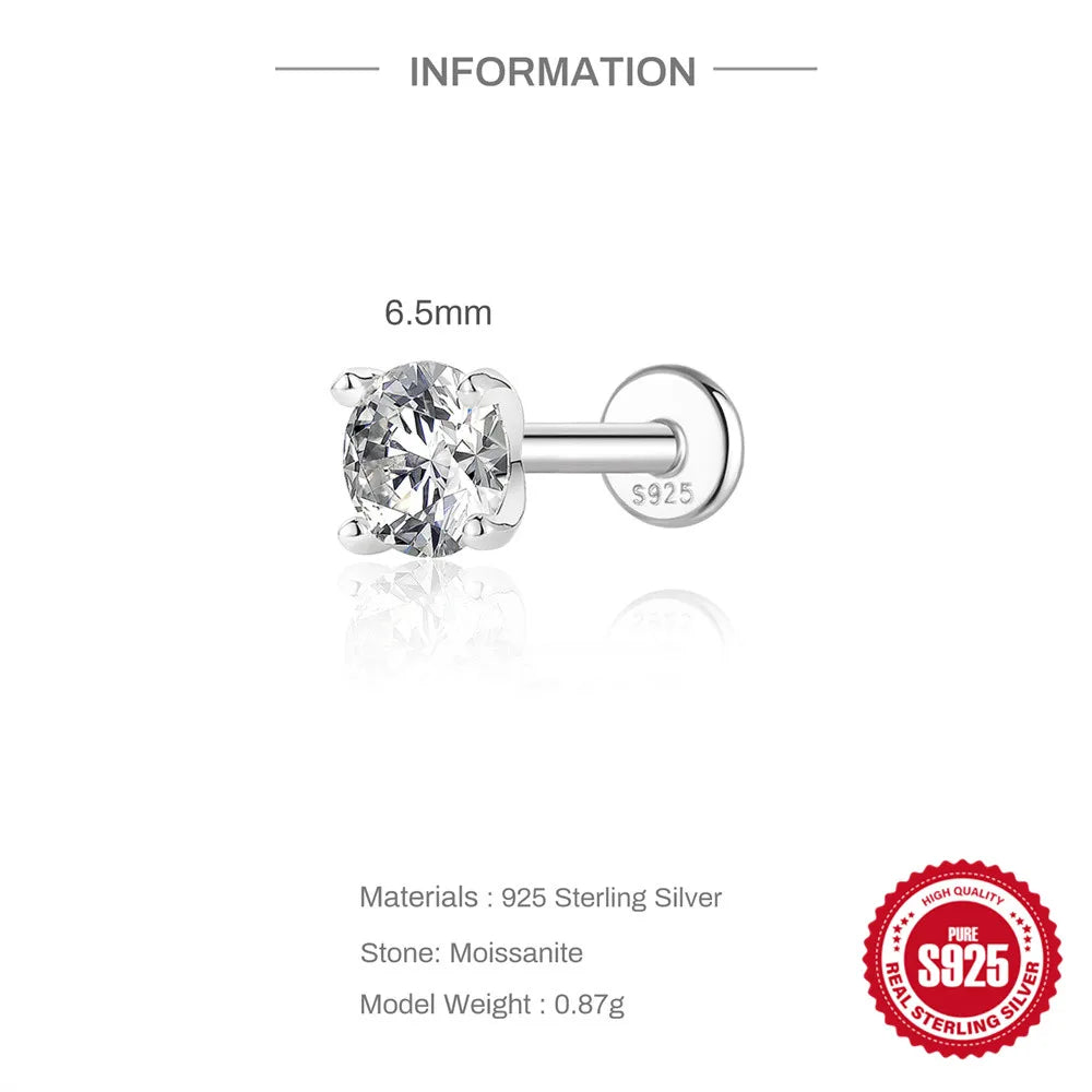 Moissanite Stud Earring