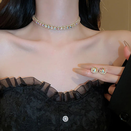 Crystal Necklace & Earrings Set