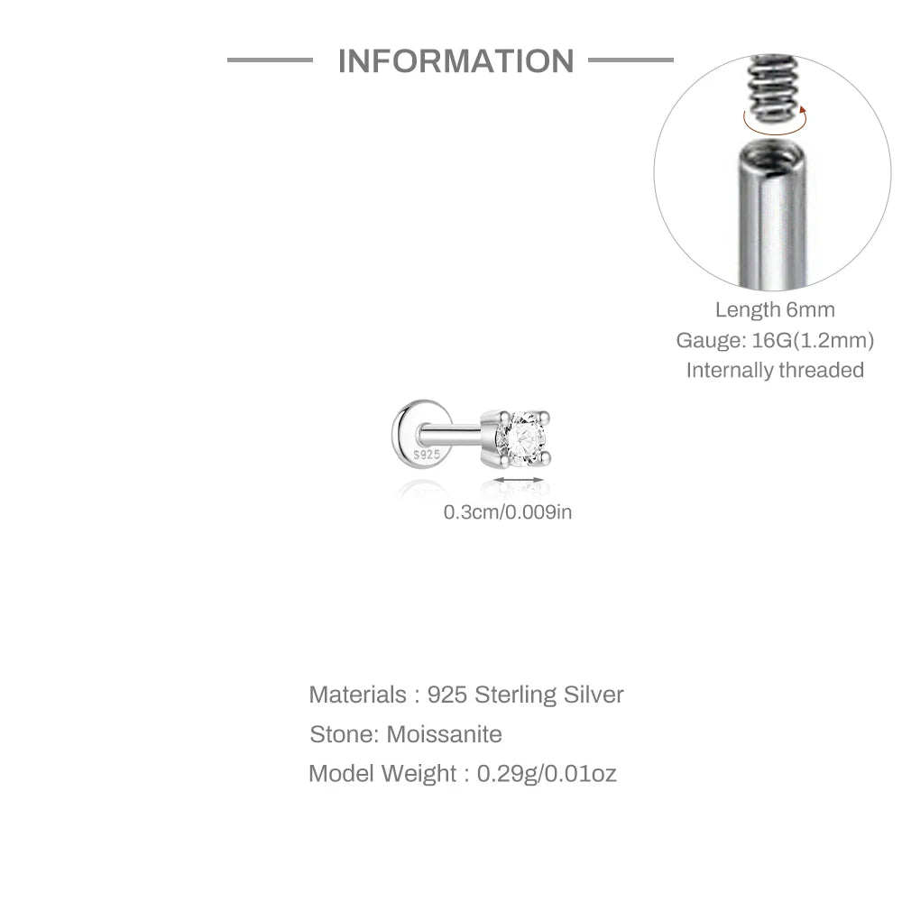Moissanite Stud Earring