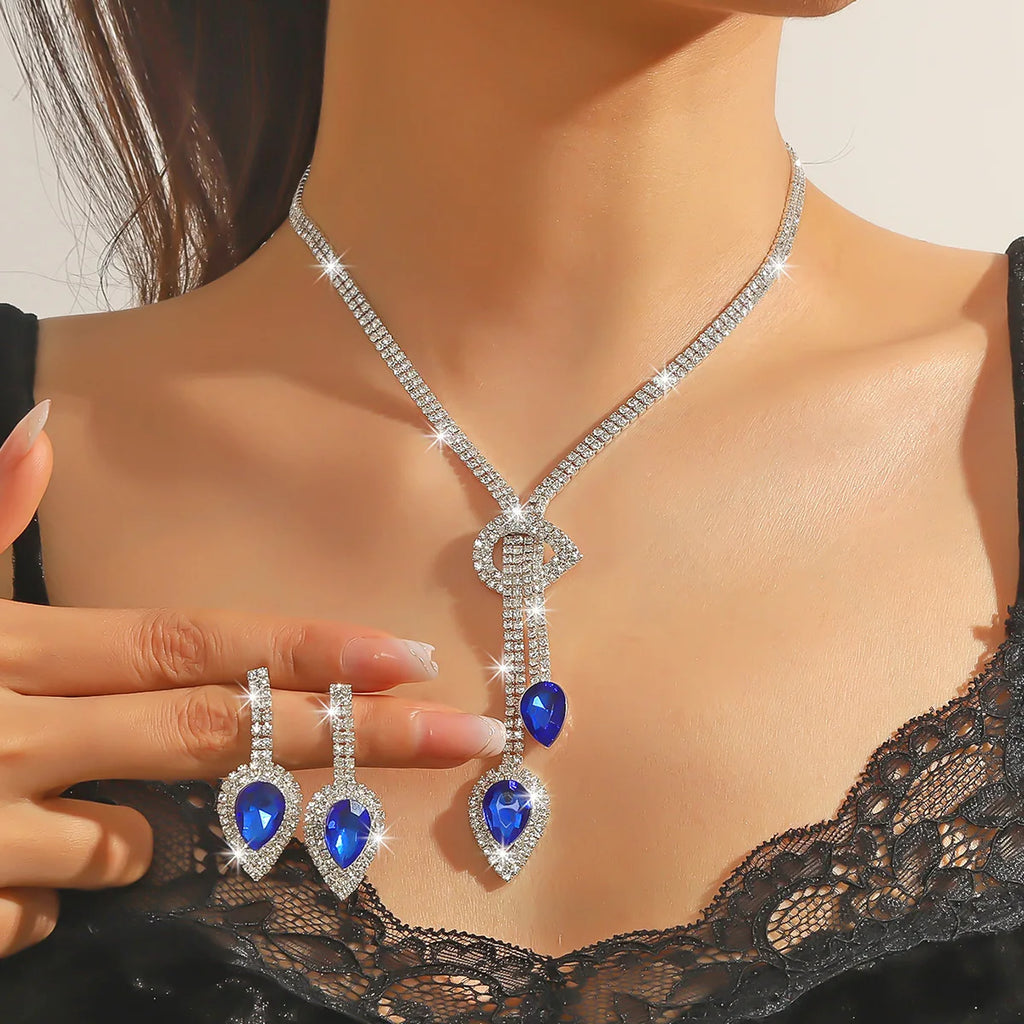 Sapphire Crystal Jewelry Set