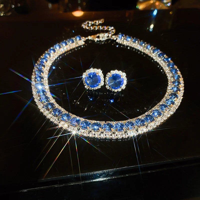 Crystal Necklace & Earrings Set
