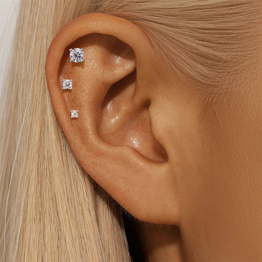 Moissanite Stud Earring