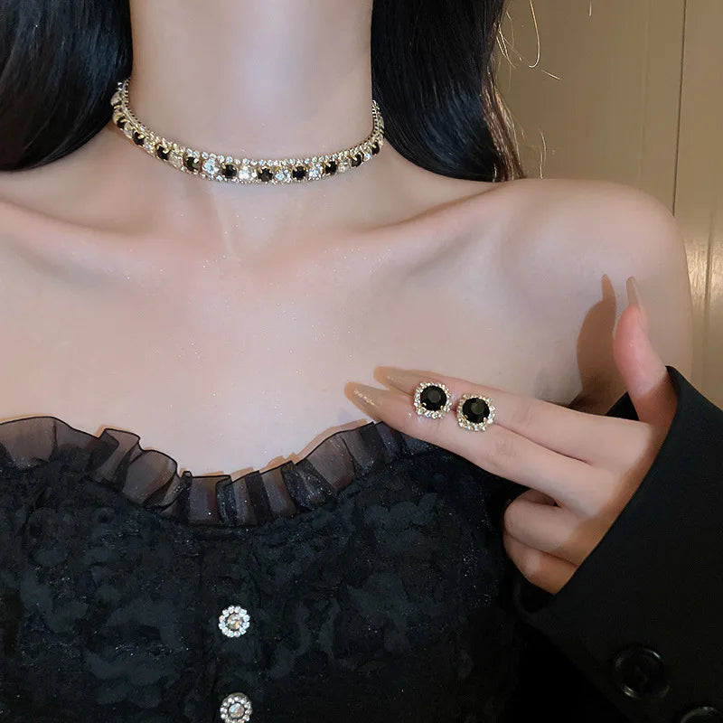 Crystal Necklace & Earrings Set