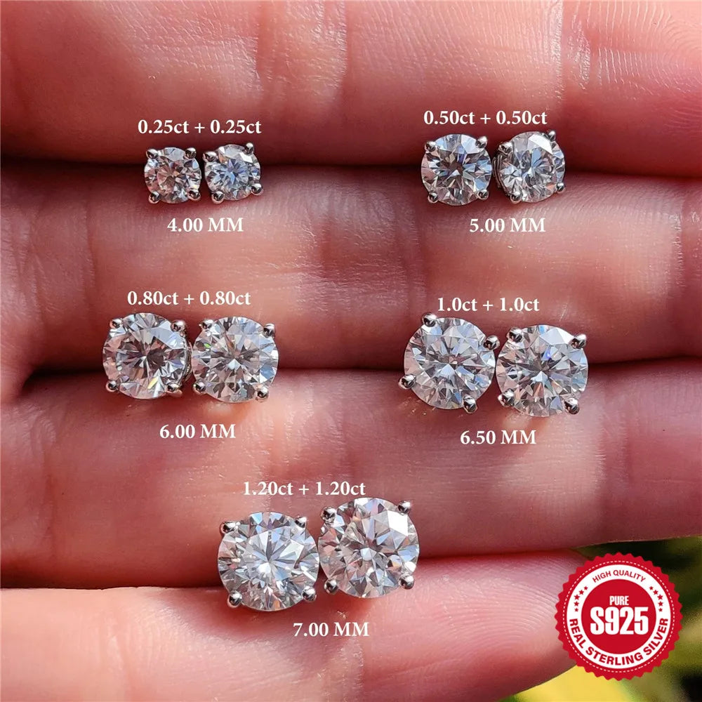 Moissanite Stud Earring